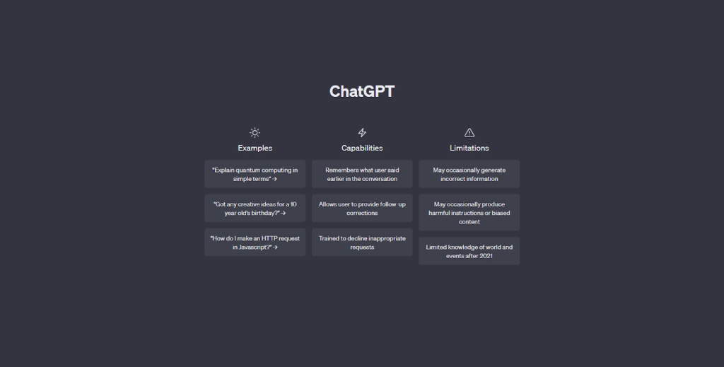 Limitations of ChatGPT