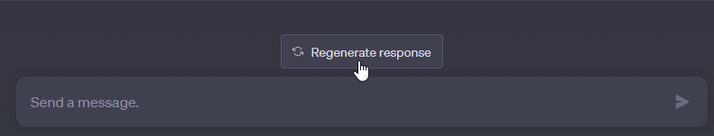 ChatGPT regenerate response