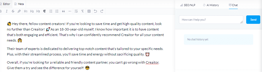 Creaitor Chat