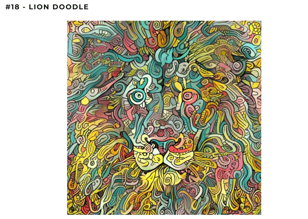 lion doodle