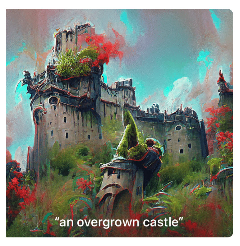 an overgrown castle