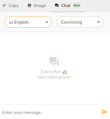 Rytr chat feature