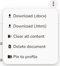 Rytr saving options