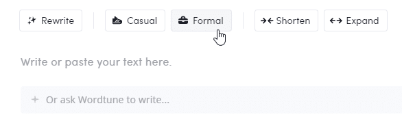 Wordtune: Write and Paraphrase feature