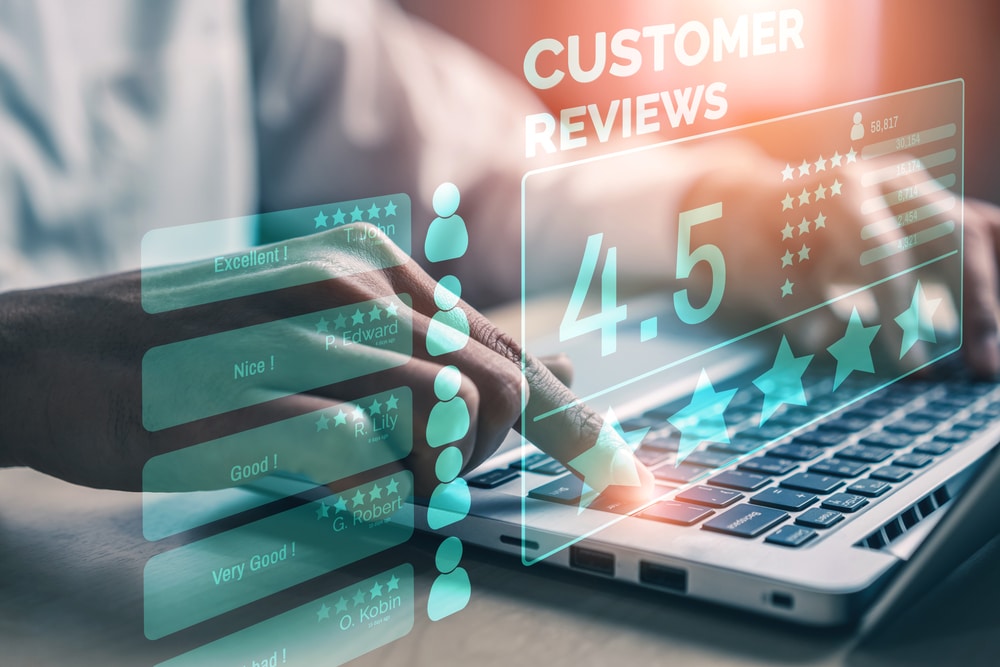 visual illustration of customer review online